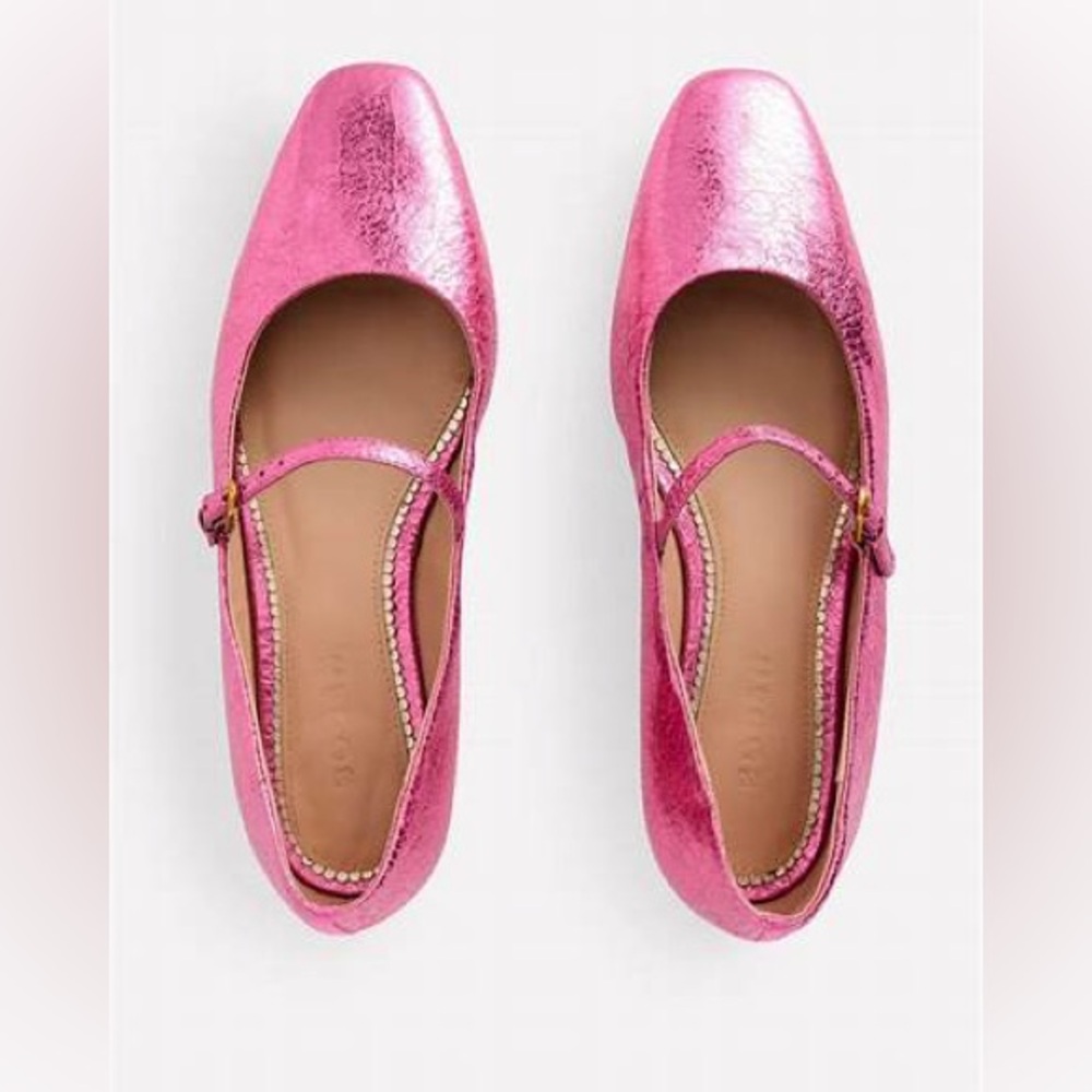 Boden Shimmering Pink Loafers